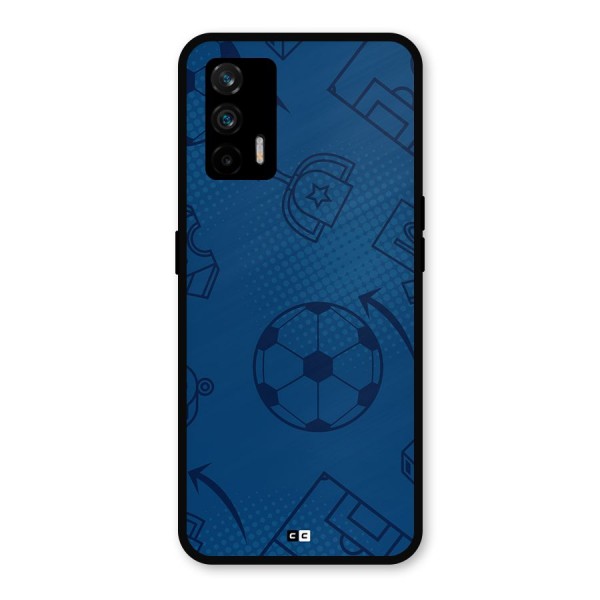 Football Texture Metal Back Case for Realme GT 5G