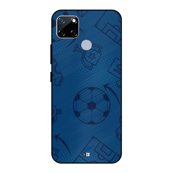 Football Texture Metal Back Case for Realme Narzo 20