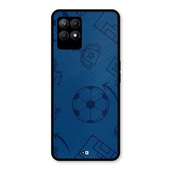 Football Texture Metal Back Case for Realme Narzo 50