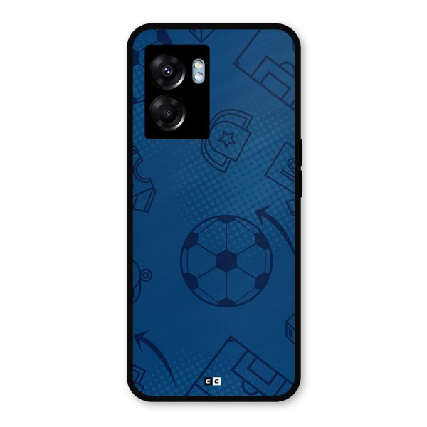 Football Texture Metal Back Case for Realme Narzo 50 5G