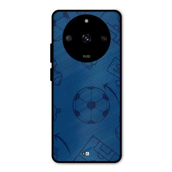 Football Texture Metal Back Case for Realme Narzo 60 5G