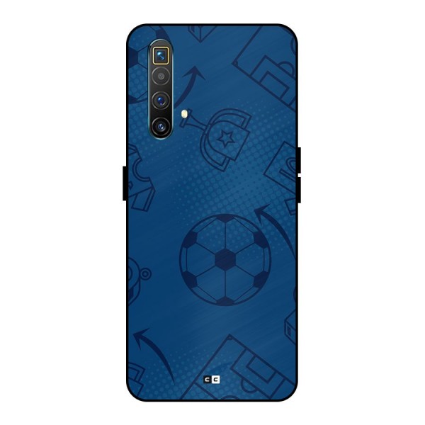 Football Texture Metal Back Case for Realme X3