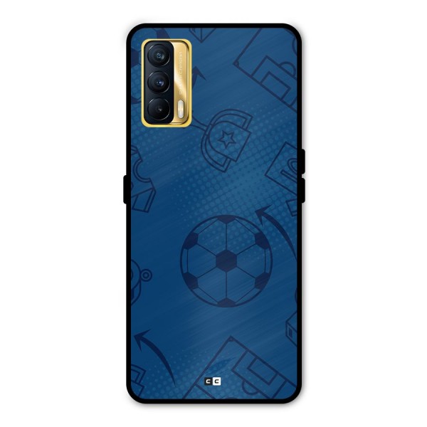 Football Texture Metal Back Case for Realme X7