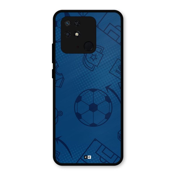 Football Texture Metal Back Case for Redmi 10