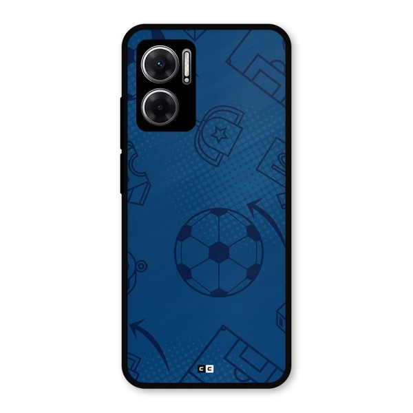 Football Texture Metal Back Case for Redmi 11 Prime 5G