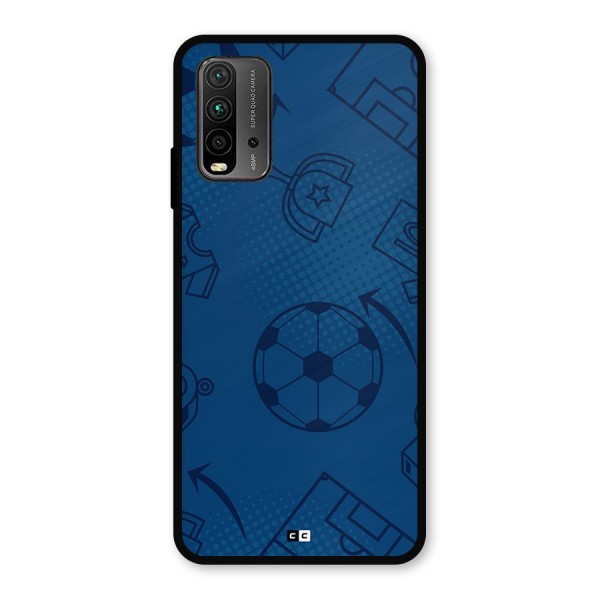 Football Texture Metal Back Case for Redmi 9 Power