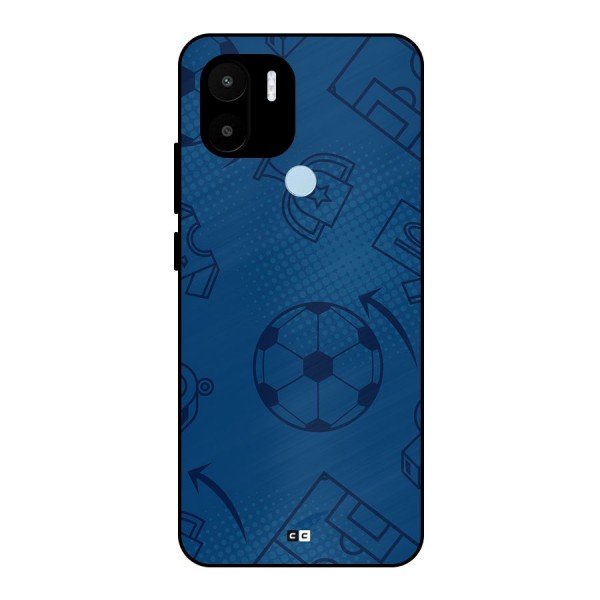 Football Texture Metal Back Case for Redmi A1 Plus