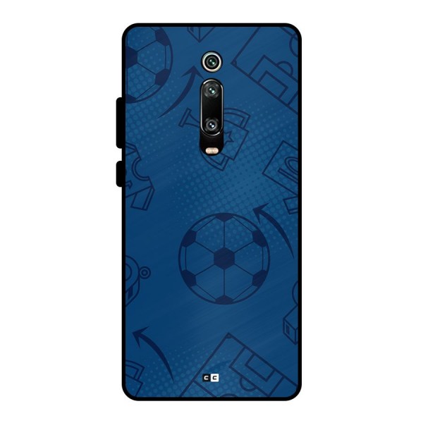 Football Texture Metal Back Case for Redmi K20