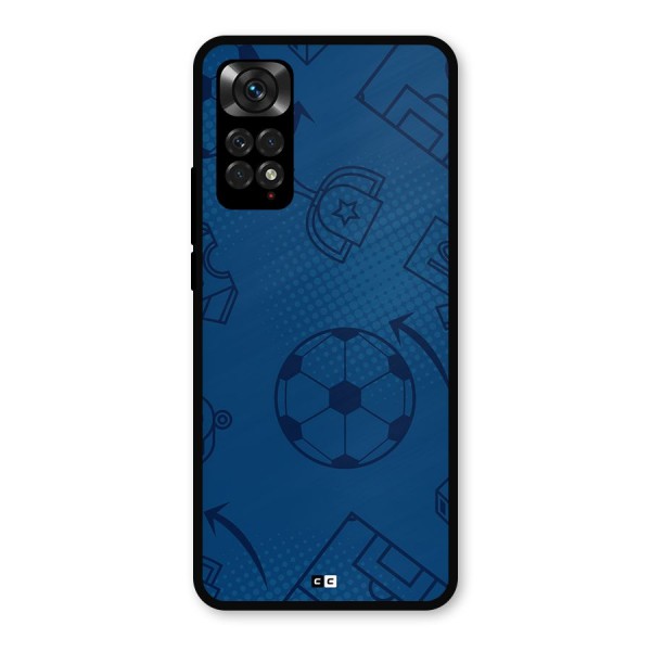 Football Texture Metal Back Case for Redmi Note 11