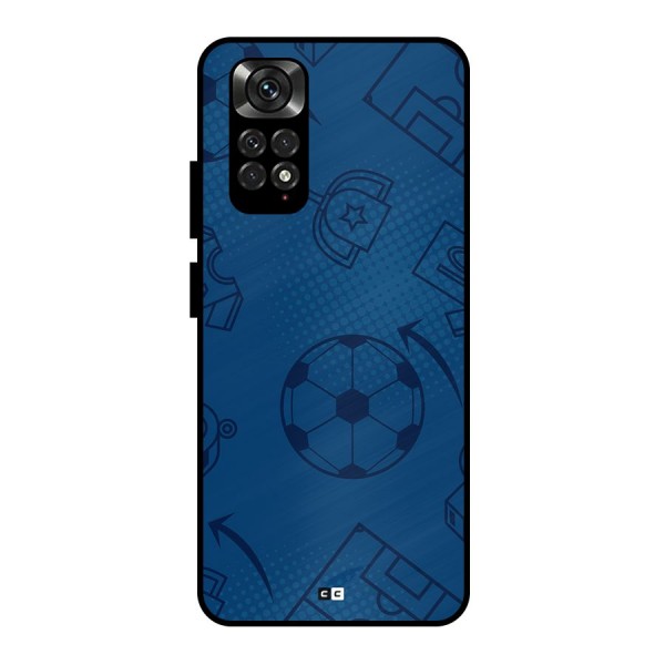 Football Texture Metal Back Case for Redmi Note 11 Pro