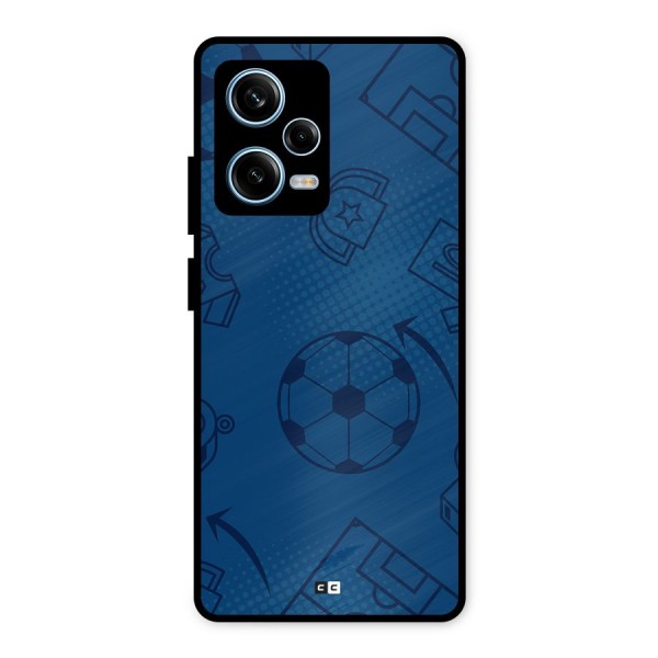 Football Texture Metal Back Case for Redmi Note 12 Pro