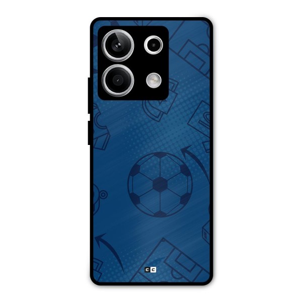 Football Texture Metal Back Case for Redmi Note 13 5G