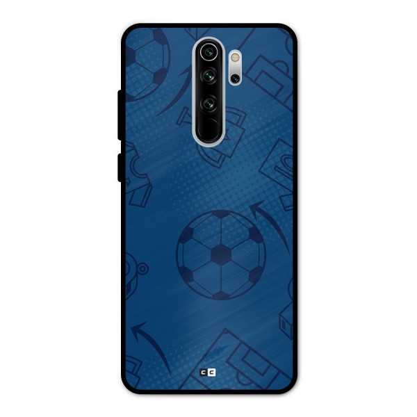 Football Texture Metal Back Case for Redmi Note 8 Pro