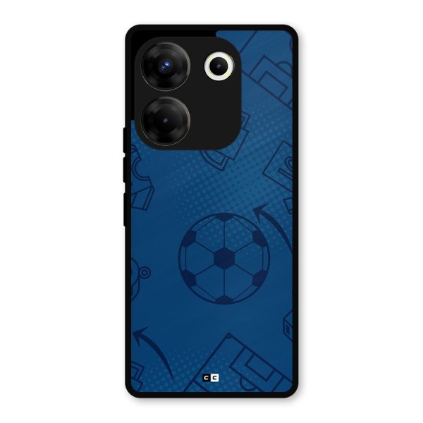 Football Texture Metal Back Case for Tecno Camon 20