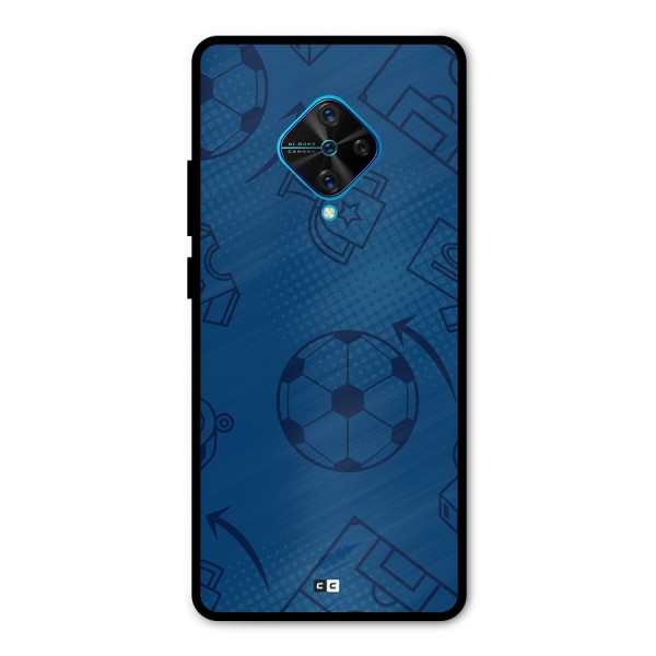 Football Texture Metal Back Case for Vivo S1 Pro