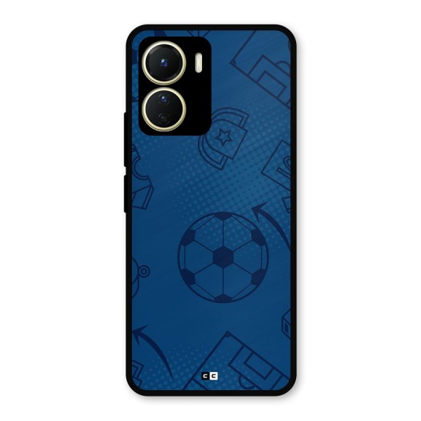 Football Texture Metal Back Case for Vivo T2x