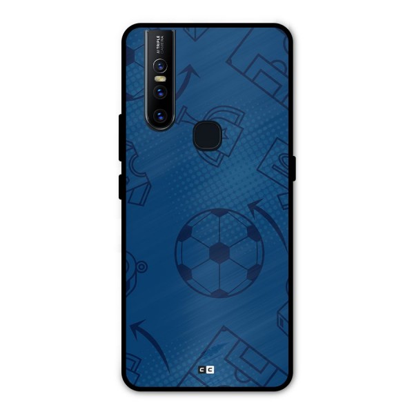 Football Texture Metal Back Case for Vivo V15