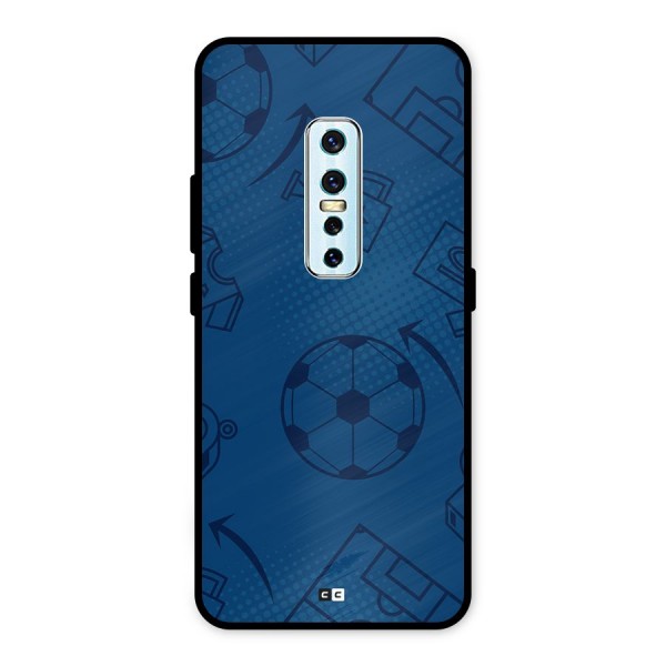 Football Texture Metal Back Case for Vivo V17 Pro