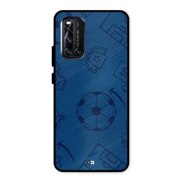 Football Texture Metal Back Case for Vivo V19