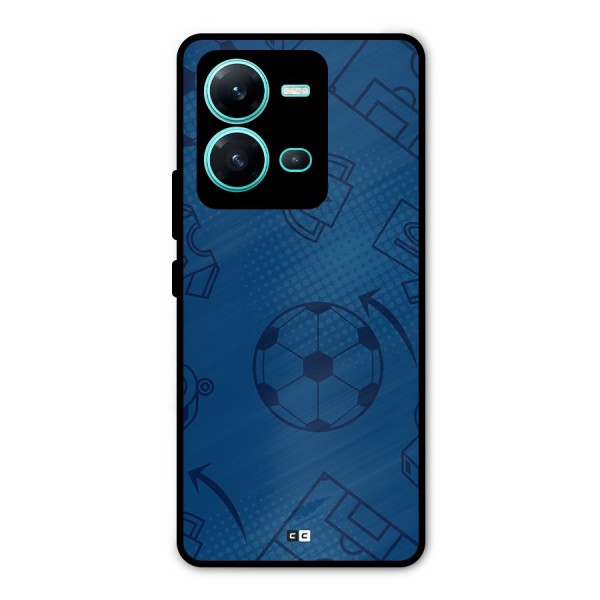 Football Texture Metal Back Case for Vivo V25