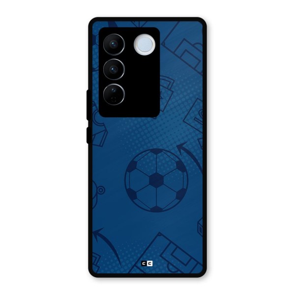 Football Texture Metal Back Case for Vivo V27