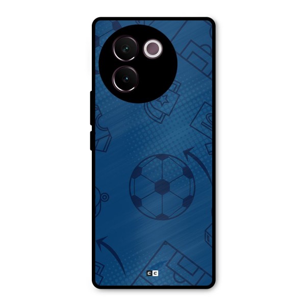 Football Texture Metal Back Case for Vivo V30e