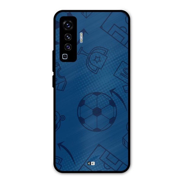 Football Texture Metal Back Case for Vivo X50