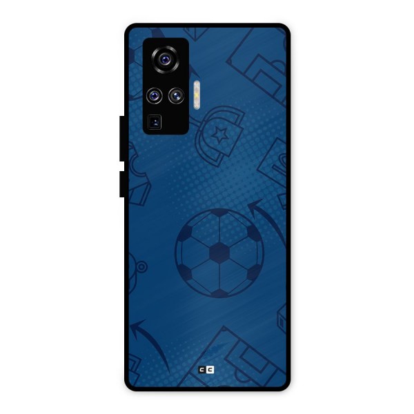 Football Texture Metal Back Case for Vivo X50 Pro