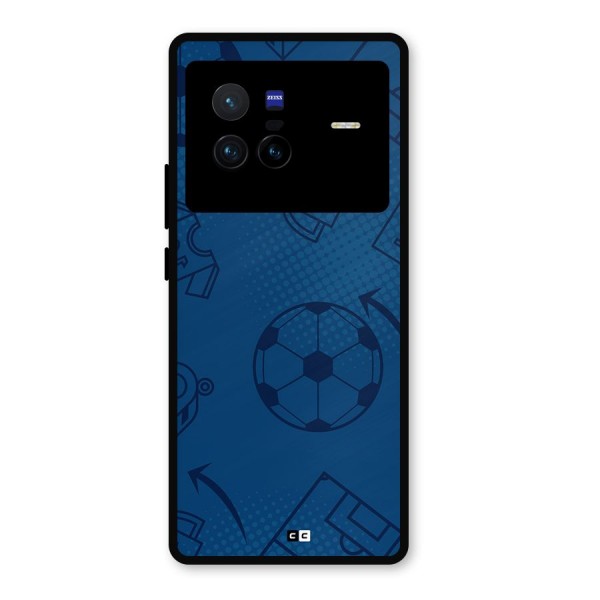 Football Texture Metal Back Case for Vivo X80