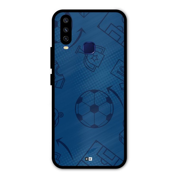 Football Texture Metal Back Case for Vivo Y15