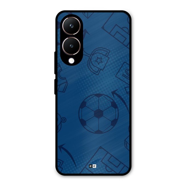 Football Texture Metal Back Case for Vivo Y28