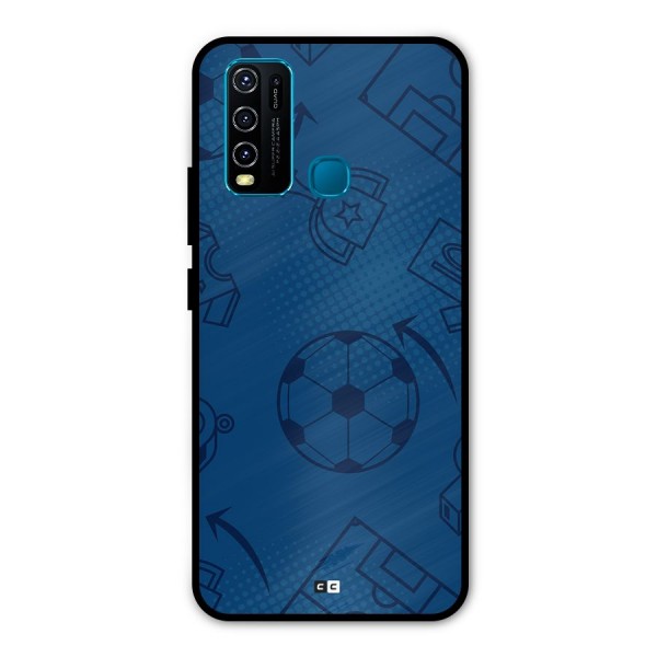 Football Texture Metal Back Case for Vivo Y30