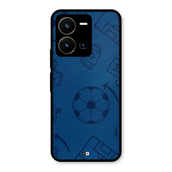 Football Texture Metal Back Case for Vivo Y35