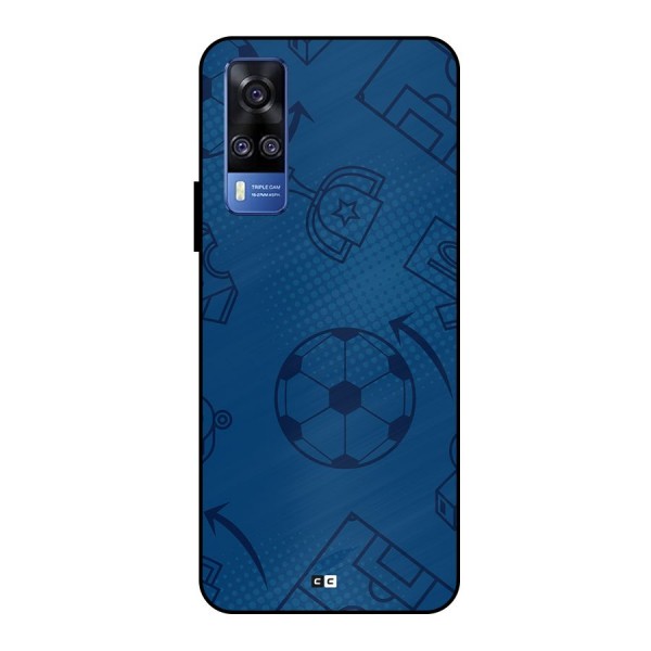 Football Texture Metal Back Case for Vivo Y51