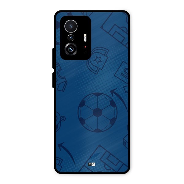 Football Texture Metal Back Case for Xiaomi 11T Pro