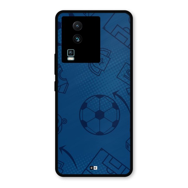 Football Texture Metal Back Case for iQOO Neo 7 Pro