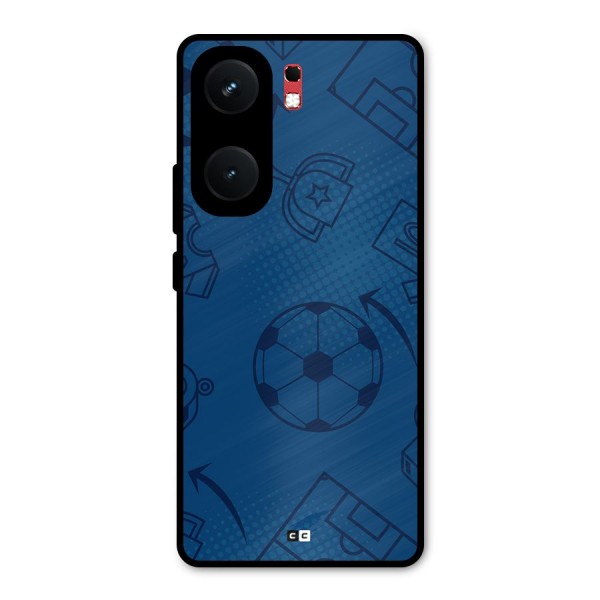 Football Texture Metal Back Case for iQOO Neo 9 Pro