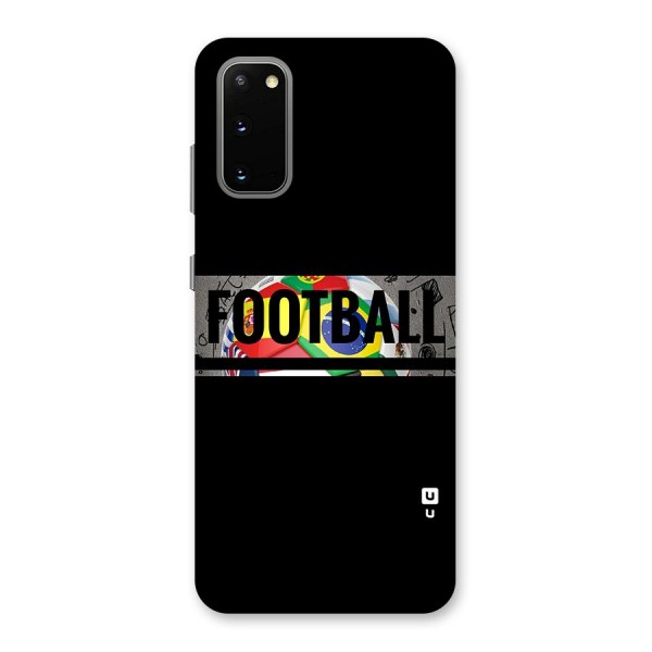 Football Typography Back Case for Galaxy S20