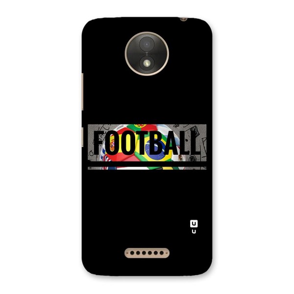 Football Typography Back Case for Moto C Plus