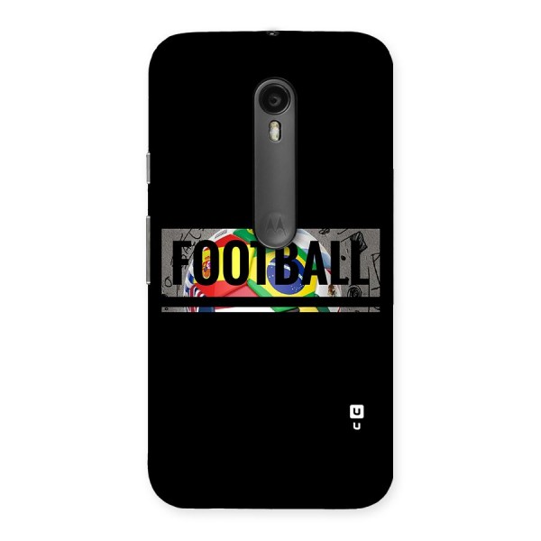 Football Typography Back Case for Moto G3