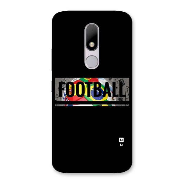 Football Typography Back Case for Moto M