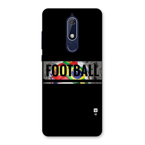 Football Typography Back Case for Nokia 5.1