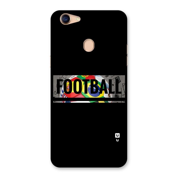 Football Typography Back Case for Oppo F5