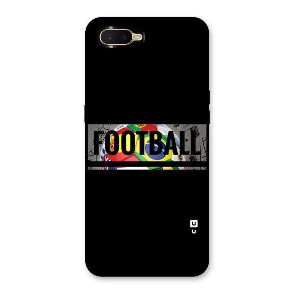 Football Typography Back Case for Oppo K1