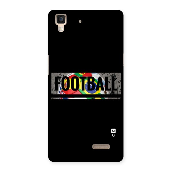 Football Typography Back Case for Oppo R7