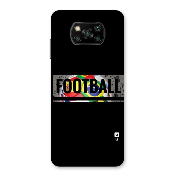 Football Typography Back Case for Poco X3