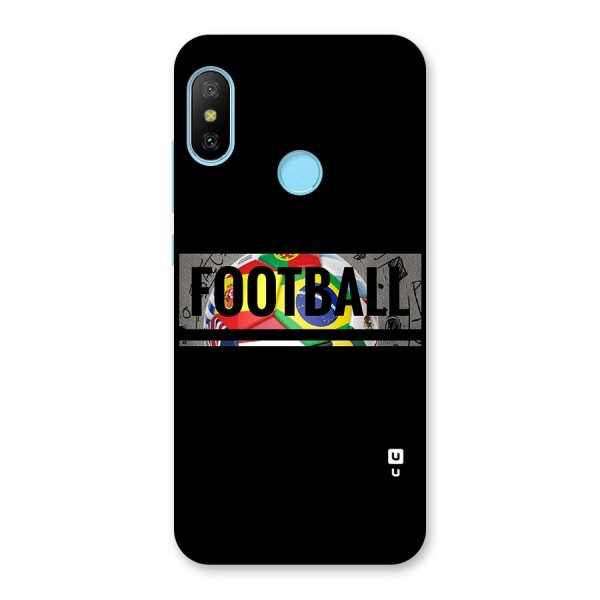 Football Typography Back Case for Redmi 6 Pro