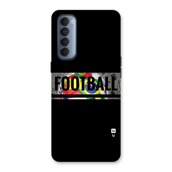 Football Typography Back Case for Reno4 Pro