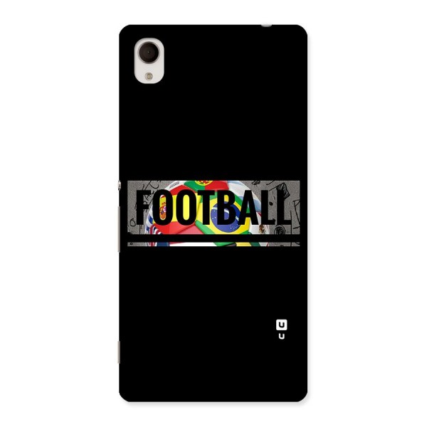 Football Typography Back Case for Sony Xperia M4