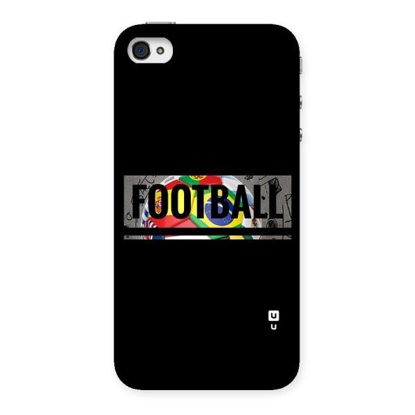 Football Typography Back Case for iPhone 4 4s